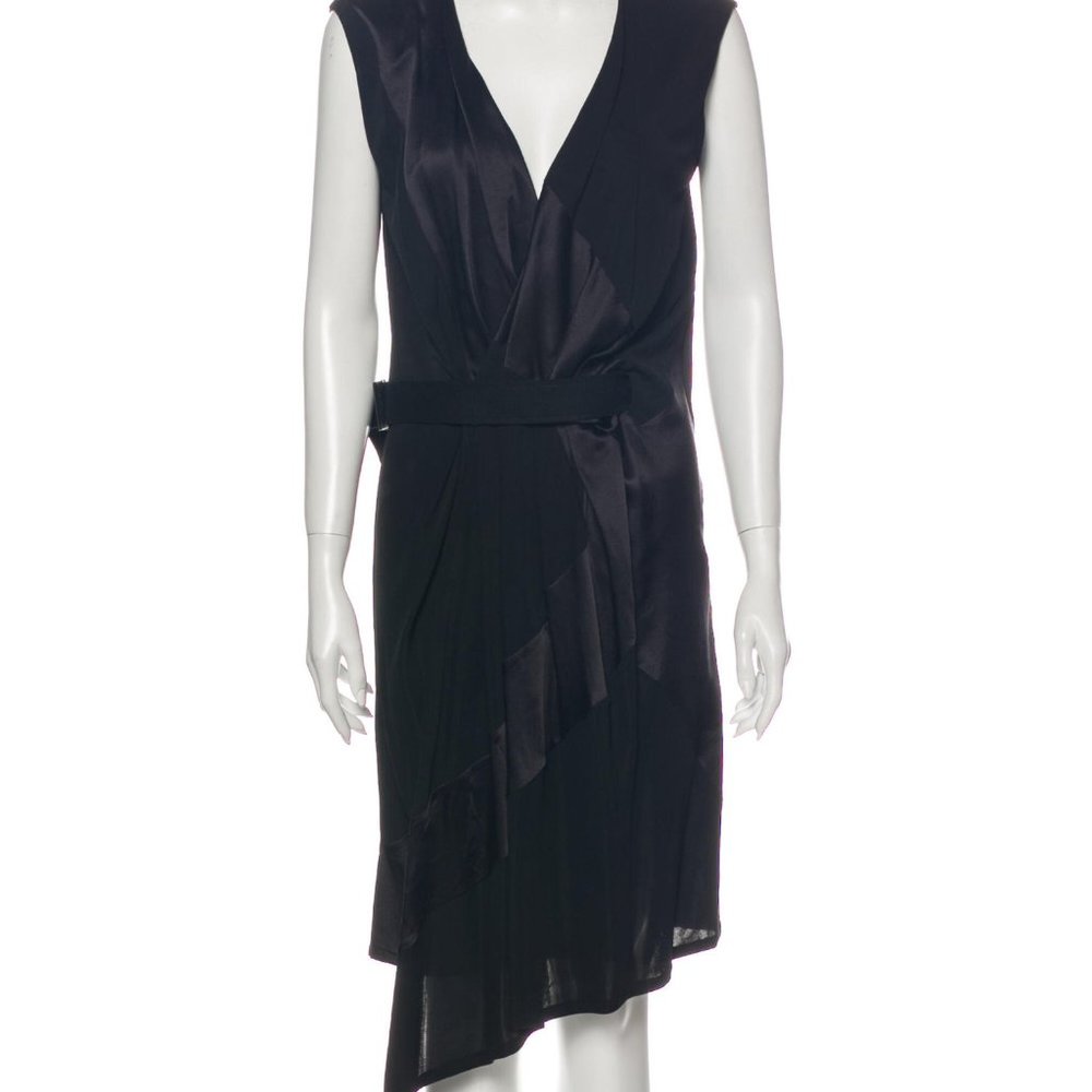 Viktor & Rolf  V-Neck Asymmetrical Midi Dress